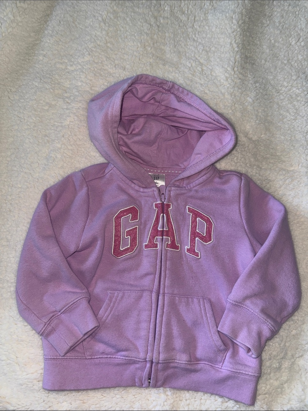 GAP Kids Lavender Zip Hoodie with Logo